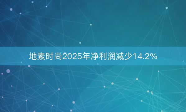 地素时尚2025年净利润减少14.2%