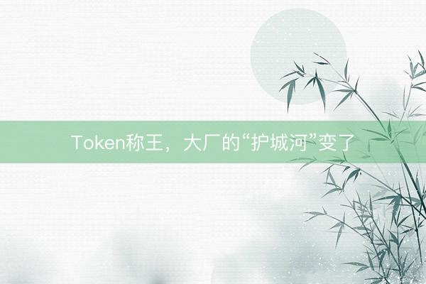 Token称王，大厂的“护城河”变了