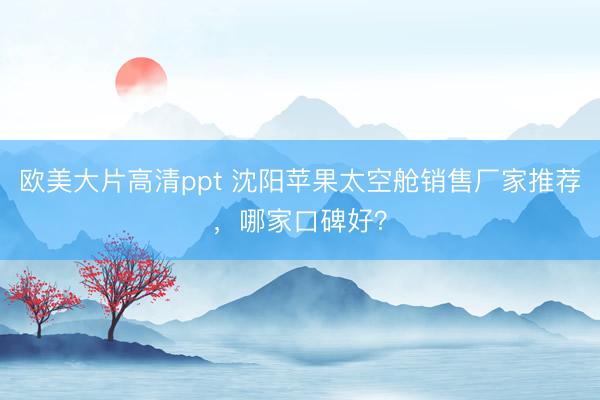 欧美大片高清ppt 沈阳苹果太空舱销售厂家推荐，哪家口碑好？