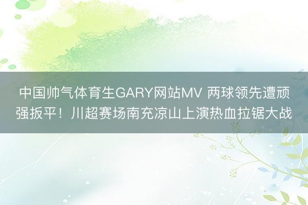 中国帅气体育生GARY网站MV 两球领先遭顽强扳平！川超赛场南充凉山上演热血拉锯大战