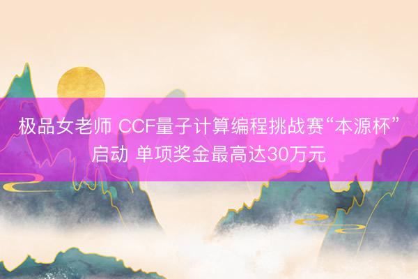 极品女老师 CCF量子计算编程挑战赛“本源杯”启动 单项奖金最高达30万元