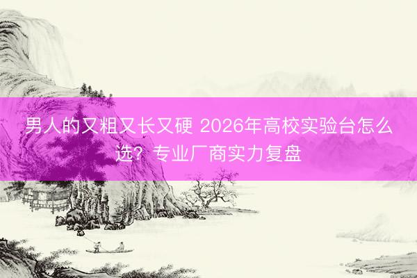 男人的又粗又长又硬 2026年高校实验台怎么选？专业厂商实力复盘