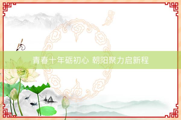 青春十年砺初心 朝阳聚力启新程