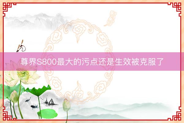 尊界S800最大的污点还是生效被克服了