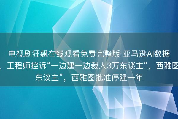 电视剧狂飙在线观看免费完整版 亚马逊AI数据中心成立受阻，工程师控诉“一边建一边裁人3万东谈主”，西雅图批准停建一年