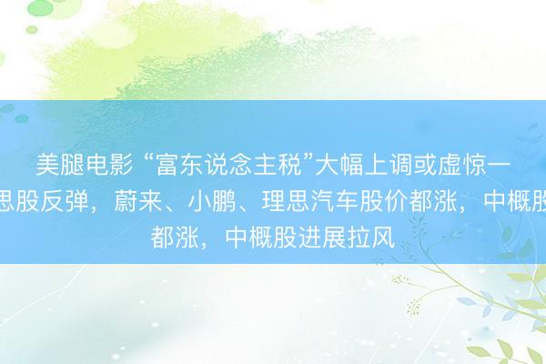 美腿电影 “富东说念主税”大幅上调或虚惊一场！好意思股反弹，蔚来、小鹏、理思汽车股价都涨，中概股进展拉风