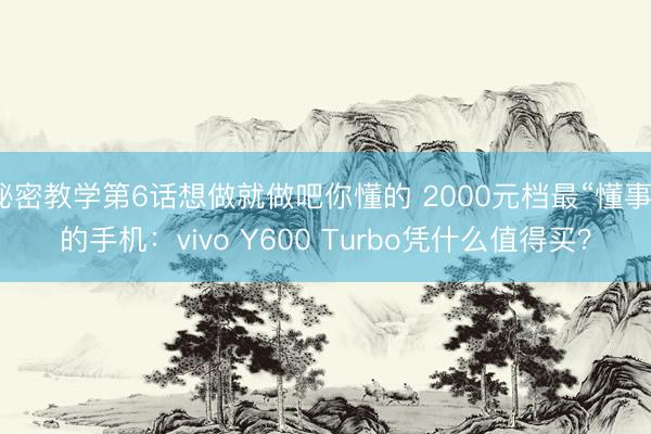 秘密教学第6话想做就做吧你懂的 2000元档最“懂事”的手机：vivo Y600 Turbo凭什么值得买？